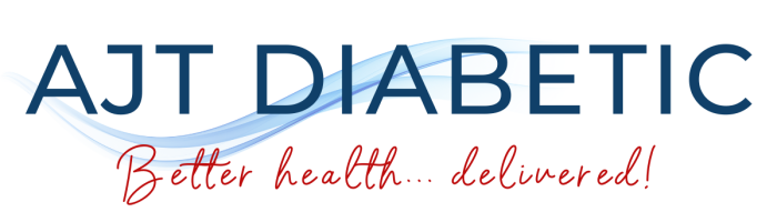 AJT Diabetic logo with tagline